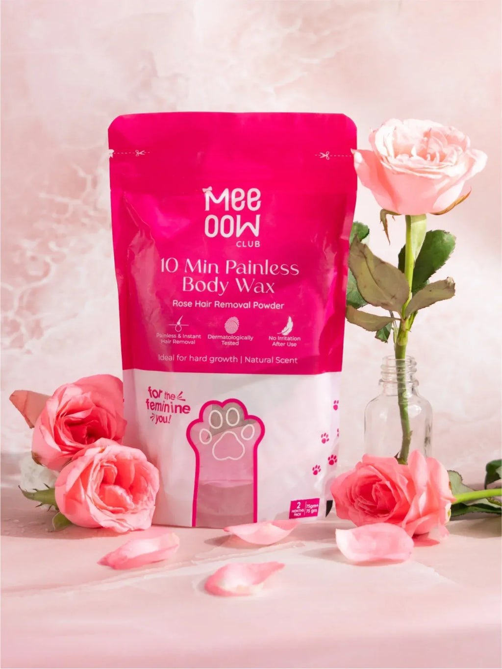 Meow Club 10-Min Painless Body Wax Powder with Spoon - 100g