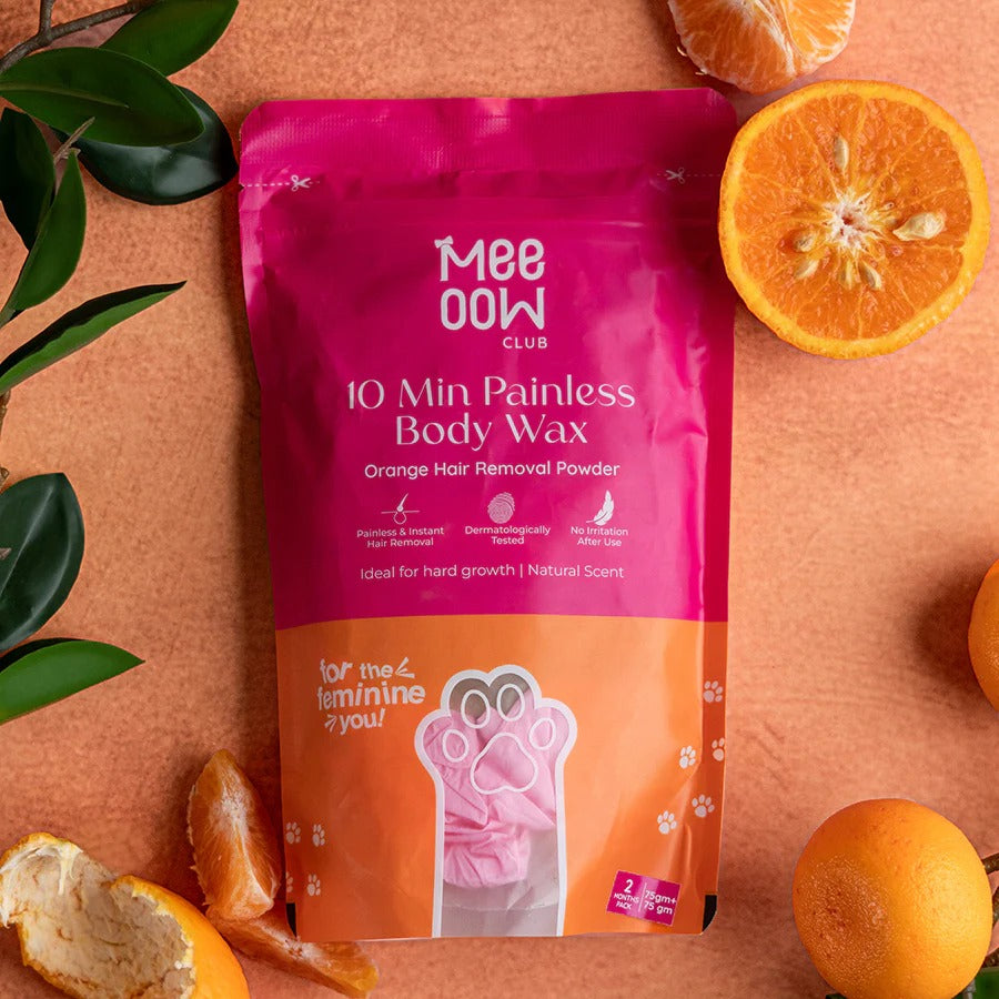 Meow Club 10-Min Painless Body Wax Powder with Spoon - 100g