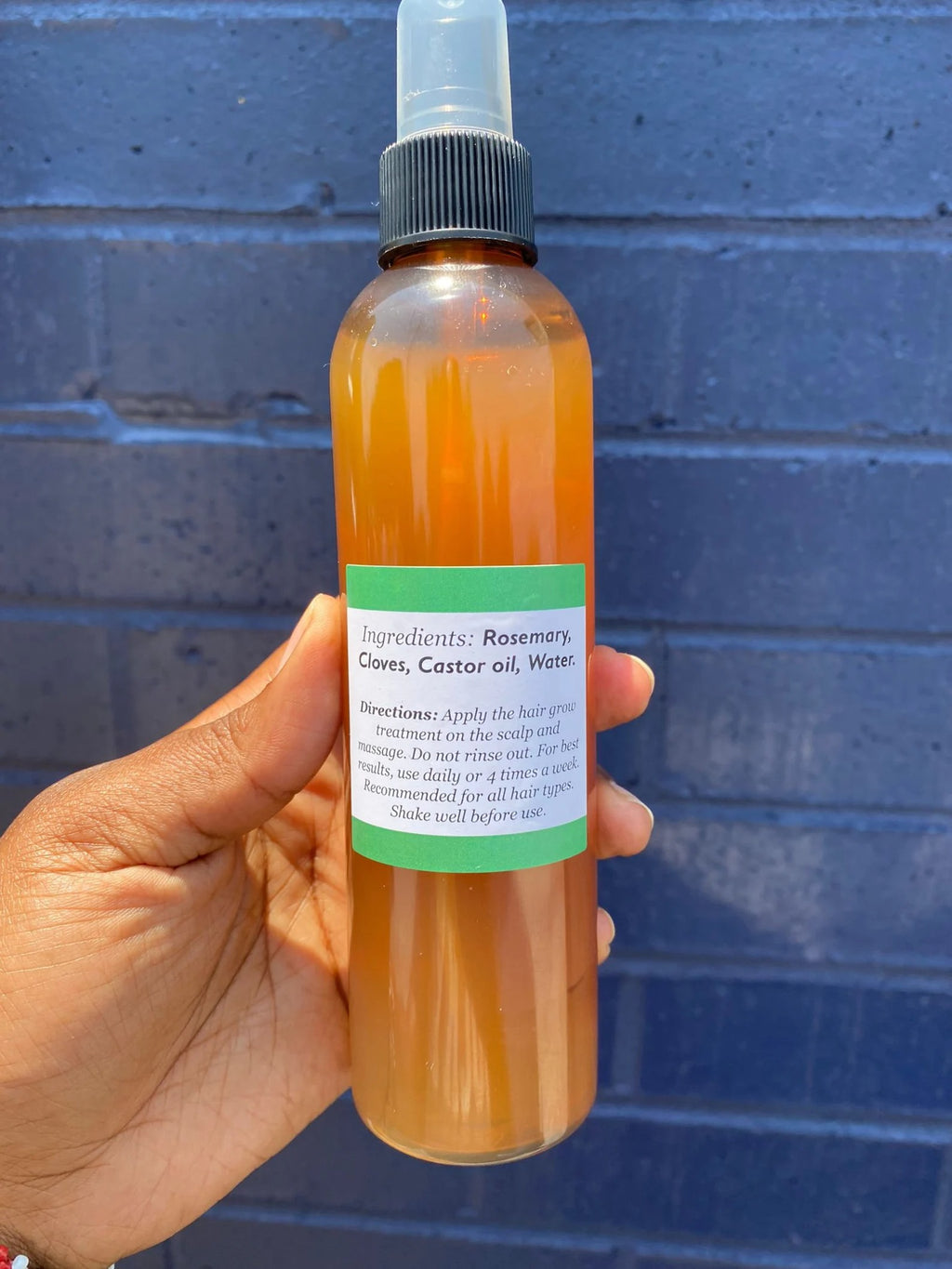 Hair Growth Oil with Rosemary, Cloves & Castor Oil, 100% Natural Organic Hair Oil